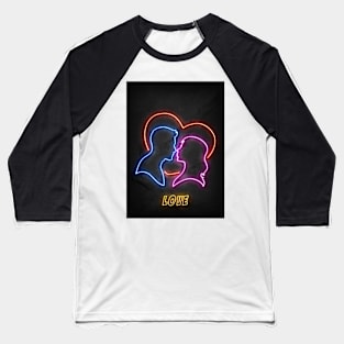 Love Couple Neon Baseball T-Shirt